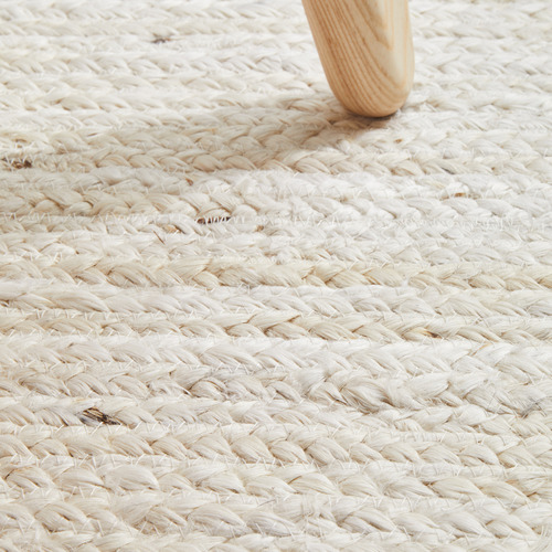 Jute - order Barwang White Hand Loomed Jute Floor Rug